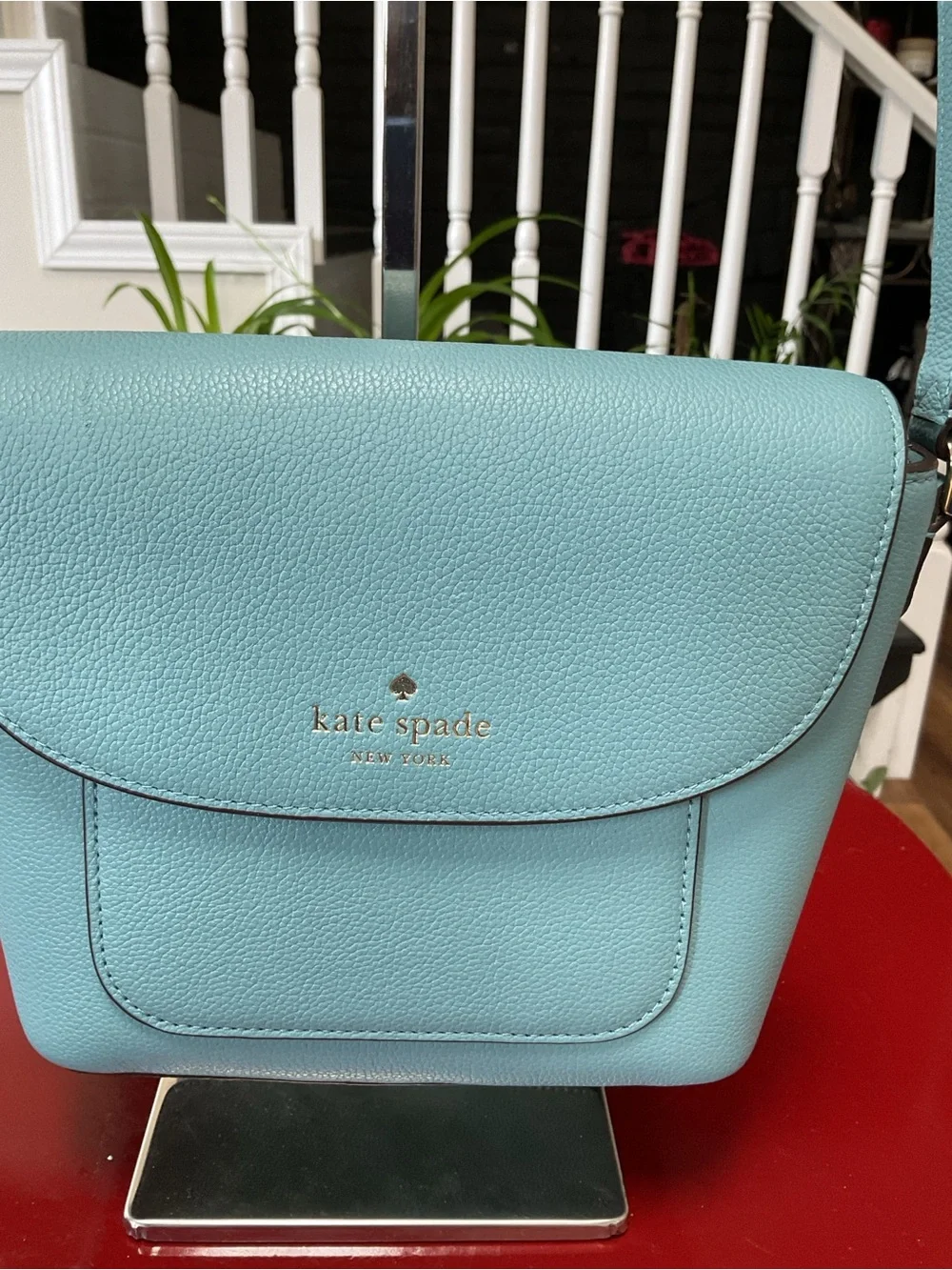 kate spade Light Blue Pebbled Leather Crossbody Bag NWOT